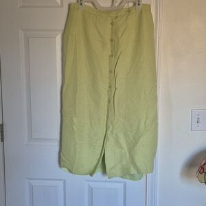 Vibrant Lime Midi Skirt